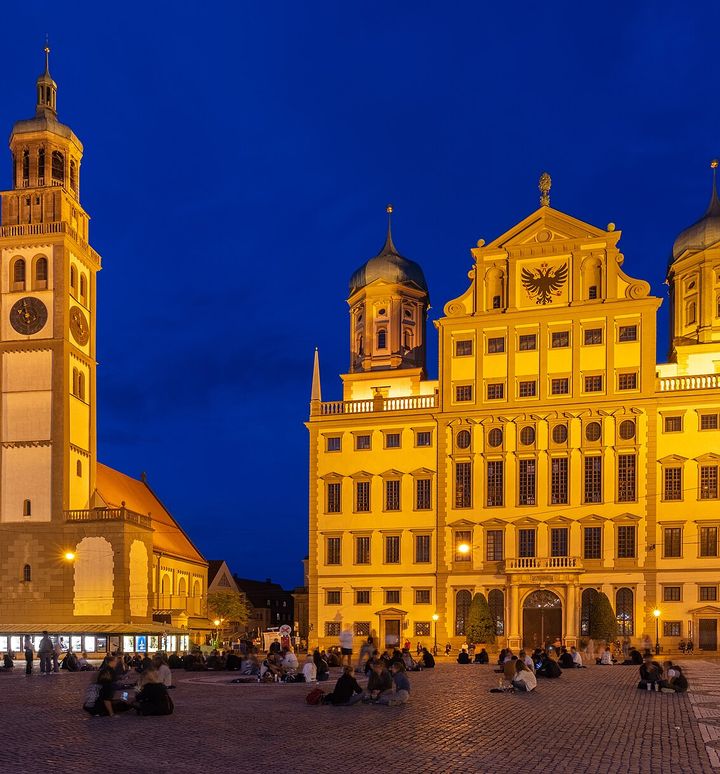 Plaza del Ayuntamiento, Augsburgo, Alemania, , DD 32-34 HDR