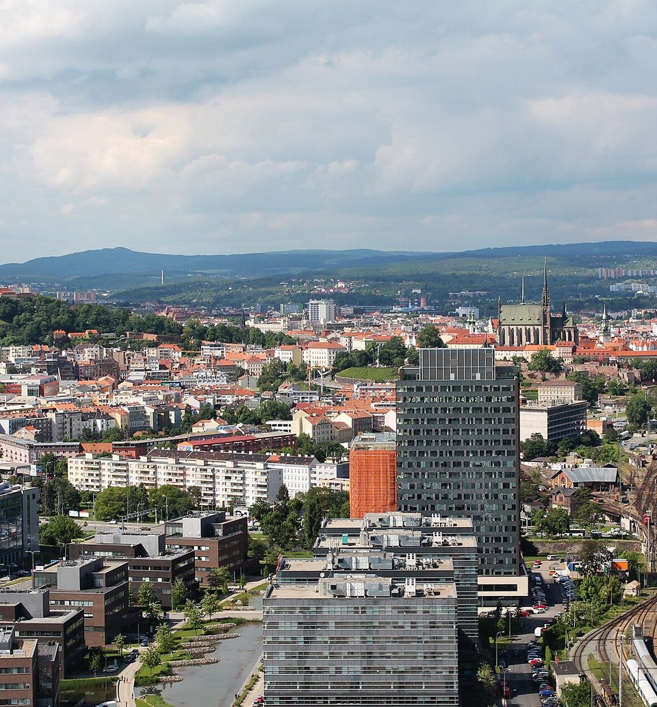 Brno, Štýřice, Pražákova, výhled z AZ Toweru